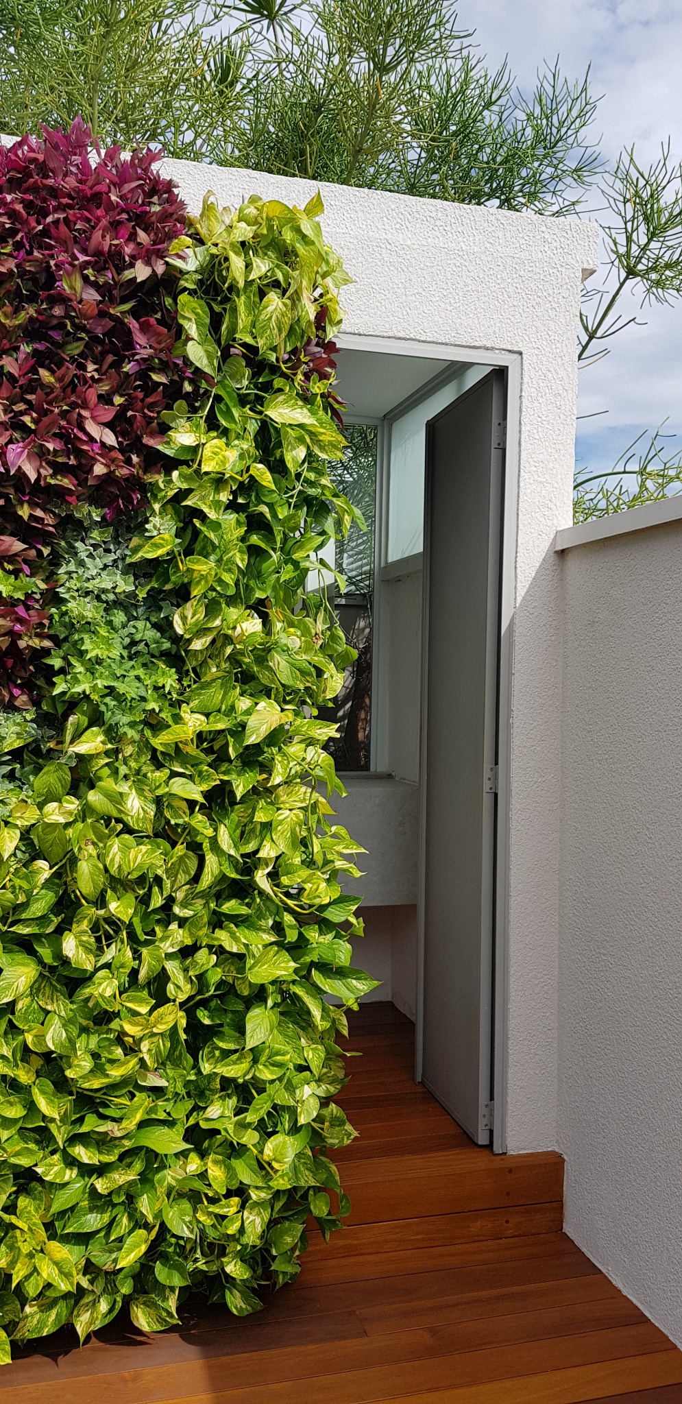Jardim vertical e acesso à cobertura — Apartamento Alto de Pinheiros AM