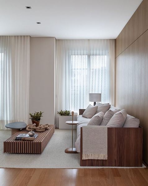 Living com marcenaria sob medida — Apartamento Alto de Pinheiros AM